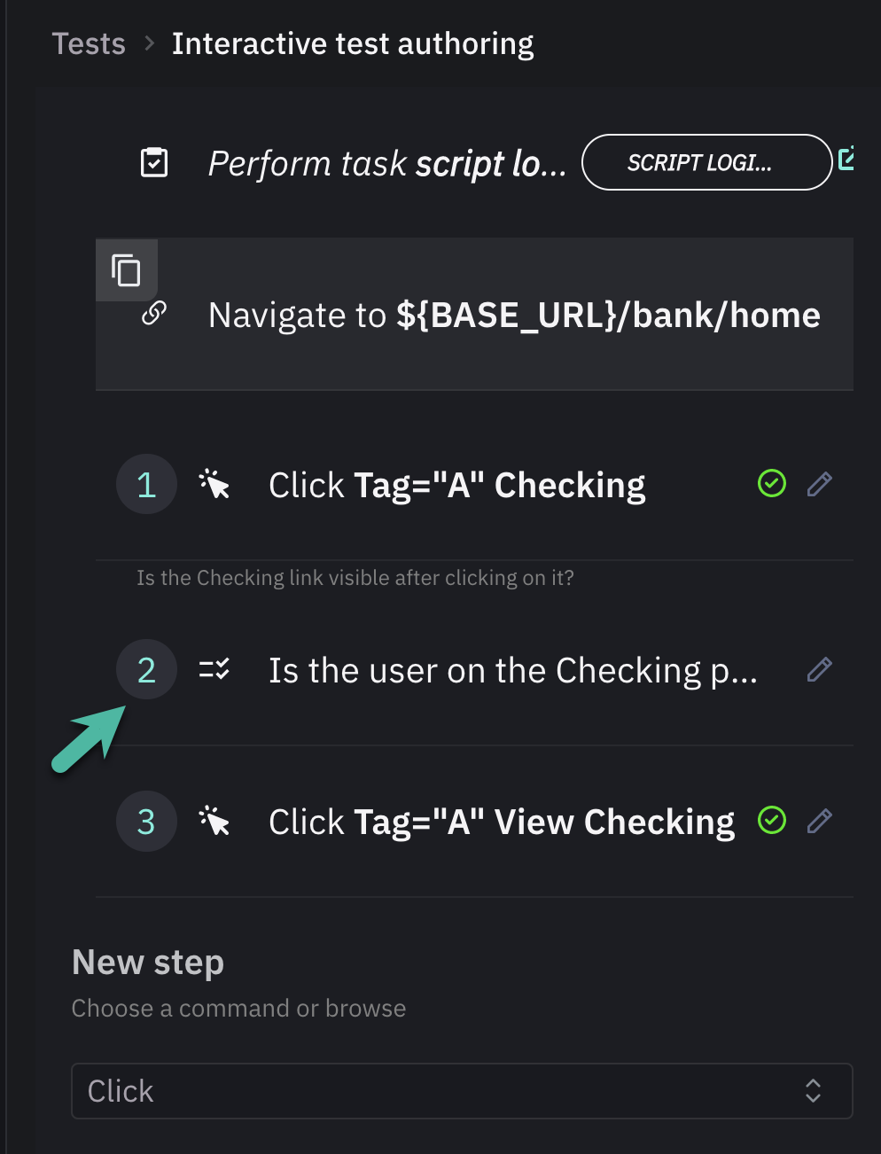 Click to view full size image Assert Script Success